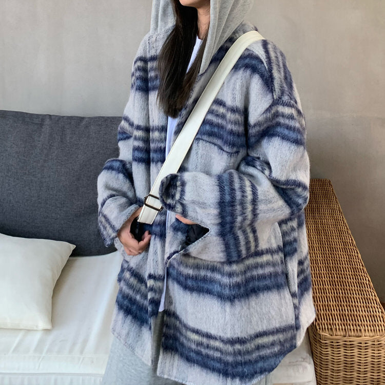 warm vibes plaid jacket