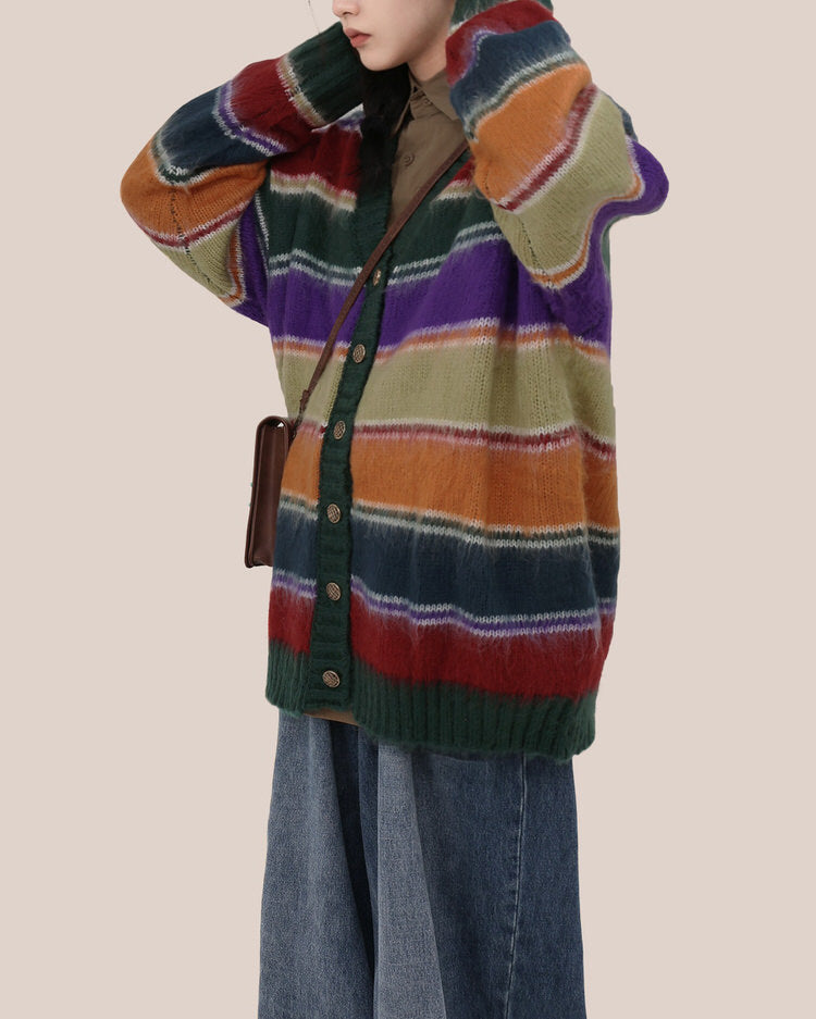 teenage dream striped cardigan