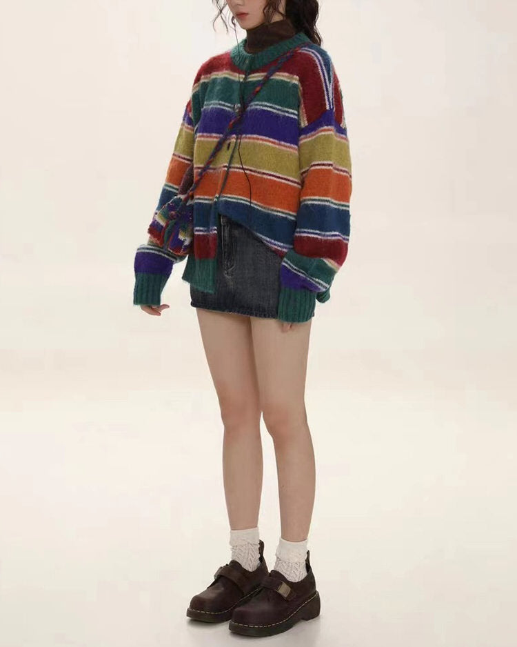 teenage dream striped cardigan