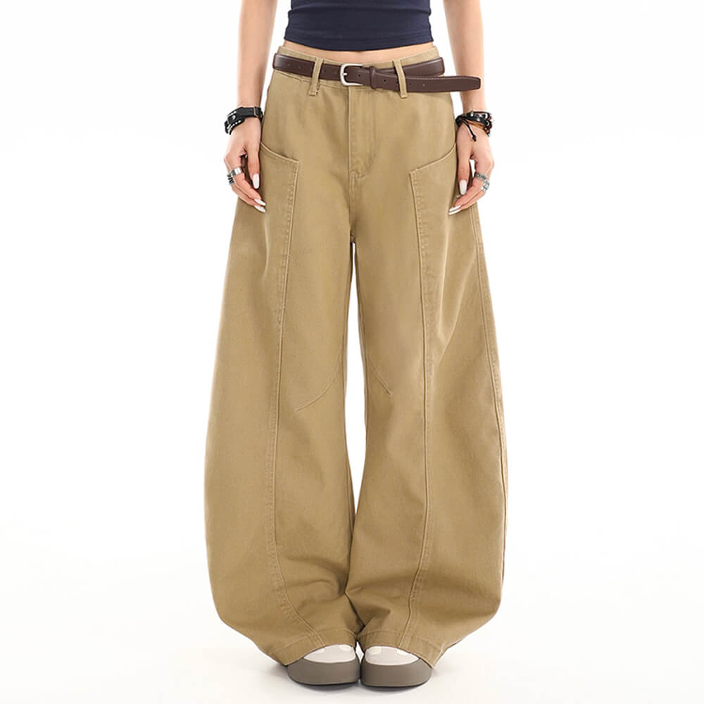 skater girl baggy denim pants
